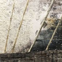 Cement Factory 10, 22” x 25” Mixed Media
Paint, plaster, corrugated cardboard, photograph on vellum.