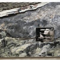 Quarry, Moel Fferna 12, 31” x 25”
Paint, pulp paper, cardboard, charcoal, photograph on vellum.