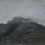 Mist over slate quarry - Pastel
